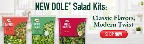 Discover the NEW DOLE® Caprese, Pesto Ranch & Apple Harvest Salad Kits.